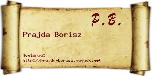 Prajda Borisz névjegykártya